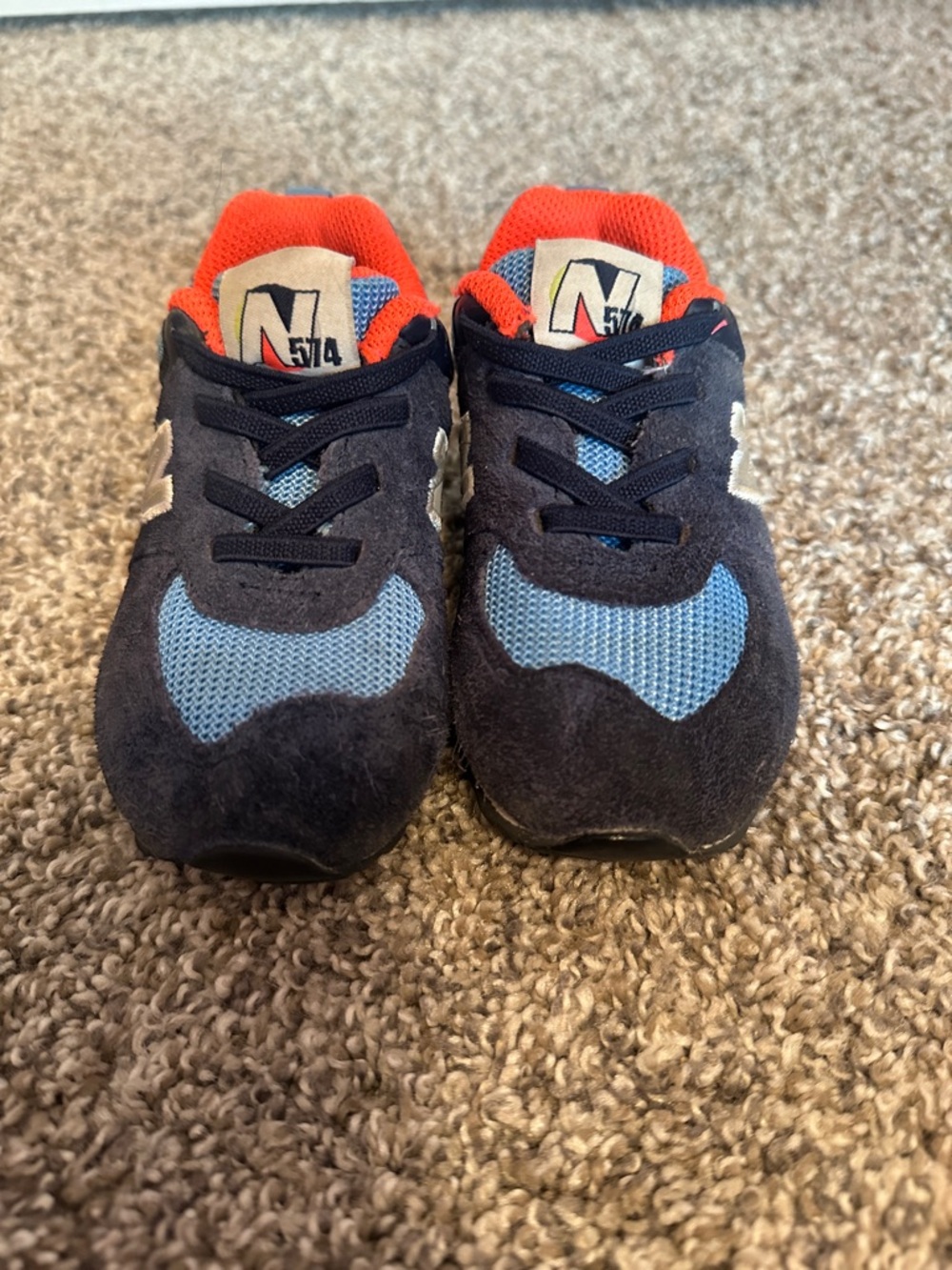 New Balance Toddler Boy Navy, Light Blue & Red Athletic Sneakers